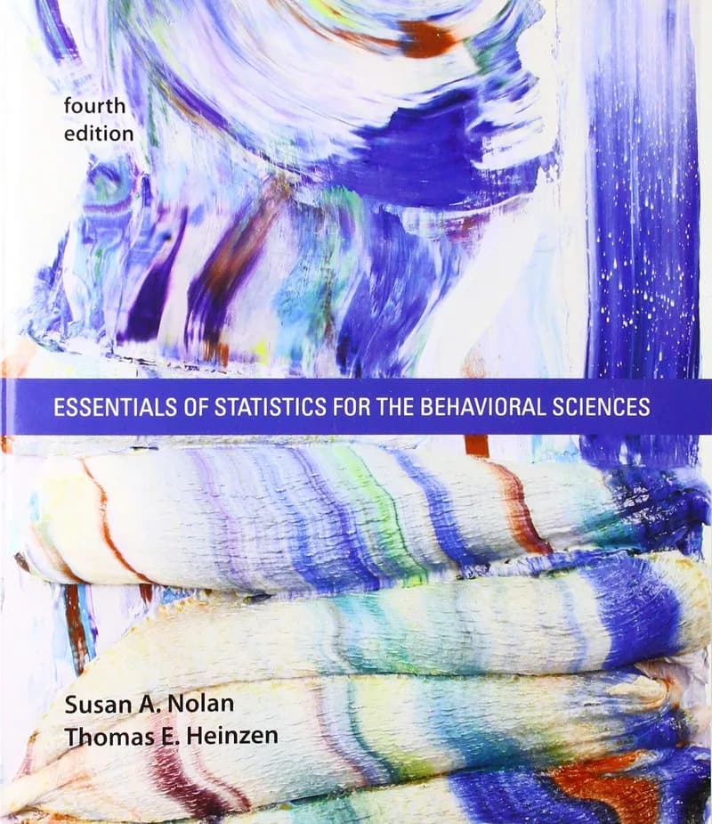 Essentials of Statistics for the Behavioral Sciences Fourth (Paperback) by Nolan textbook cover